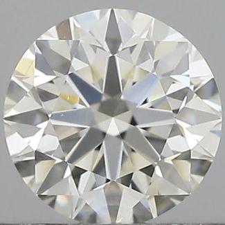 0.50 Carat Round H VVS2 EX VG IGI Natural Diamond