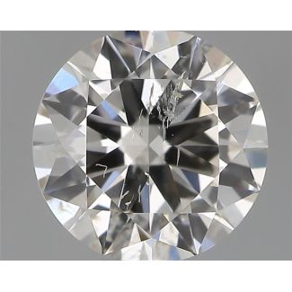 0.50 Carat Round H SI2 EX IGI Natural Diamond