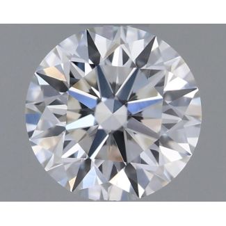 0.54 Carat Round H VVS1 EX GIA Natural Diamond