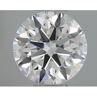 0.61 Carat Round H VVS2 EX GIA Natural Diamond