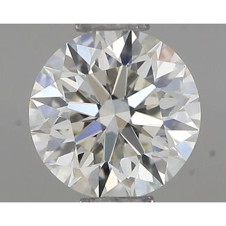 0.46 Carat Round H VVS1 EX IGI Natural Diamond