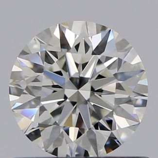 0.60 Carat Round H VVS1 EX GIA Natural Diamond