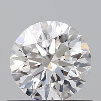 0.6 Carat Round D VVS2 EX GIA Natural Diamond