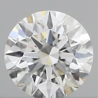 0.40 Carat Round E VVS2 EX GIA Natural Diamond