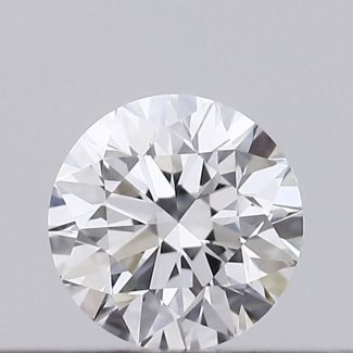 0.18 Carat Round D VVS2 VG EX GIA Natural Diamond