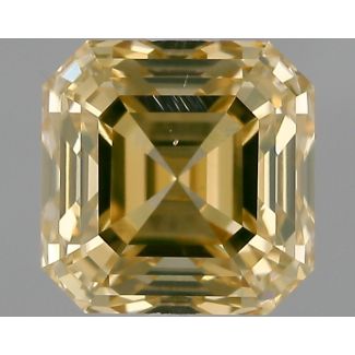 1.21 Carat Asscher Fancy Brownish Yellow VS2 - VG GIA Natural Diamond