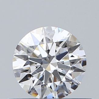 0.49 Carat Round F VVS2 EX GIA Natural Diamond