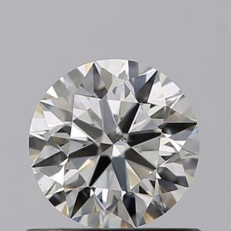 0.60 Carat Round J SI1 EX GIA Natural Diamond