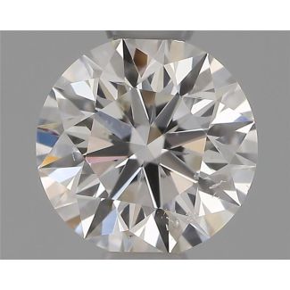 0.50 Carat Round F SI2 EX GIA Natural Diamond