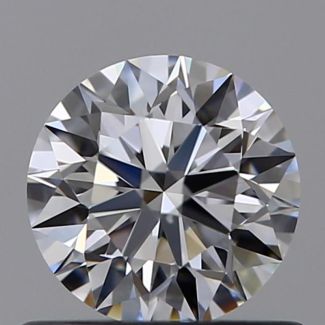 0.6 Carat Round D VVS2 EX GIA Natural Diamond