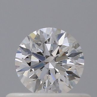 0.40 Carat Round D VVS2 EX VG GIA Natural Diamond