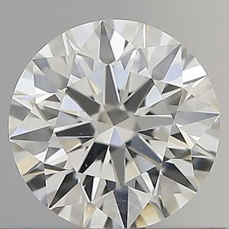 0.60 Carat Round H VVS2 EX GIA Natural Diamond