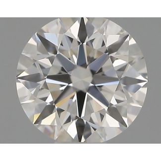 0.37 Carat Round H VVS2 EX GIA Natural Diamond