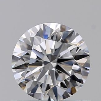 0.60 Carat Round D VVS2 VG EX GIA Natural Diamond