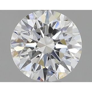 0.62 Carat Round D VVS2 EX GIA Natural Diamond