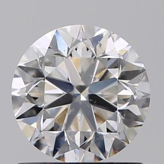 0.92 Carat Round E SI2 VG EX GIA Natural Diamond