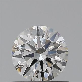 0.50 Carat Round F VVS2 EX VG GIA Natural Diamond