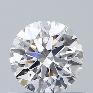 0.61 Carat Round H VVS2 EX GIA Natural Diamond