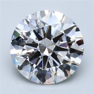 5.02 Carat Round G SI2 EX GIA Natural Diamond