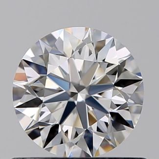 0.61 Carat Round E VVS2 EX GIA Natural Diamond