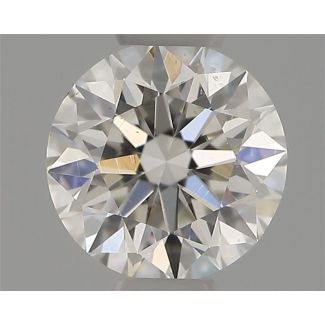 0.34 Carat Round G SI1 EX IGI Natural Diamond