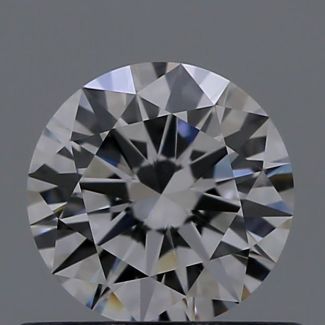 0.51 Carat Round D VVS2 EX GIA Natural Diamond