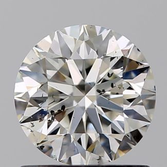 0.91 Carat Round H SI2 VG EX GIA Natural Diamond