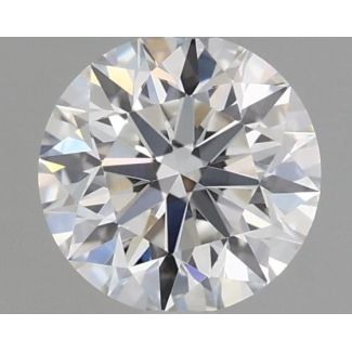 0.63 Carat Round F VVS2 EX GIA Natural Diamond