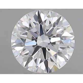 0.36 Carat Round D VVS2 EX GIA Natural Diamond