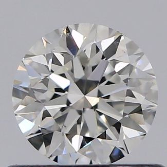 0.52 Carat Round F VS2 VG EX GIA Natural Diamond