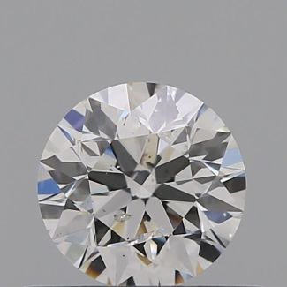 0.40 Carat Round F I1 EX GIA Natural Diamond