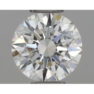 0.38 Carat Round H VVS2 EX IGI Natural Diamond