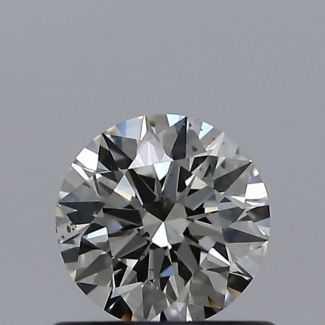 0.52 Carat Round J SI1 EX GIA Natural Diamond