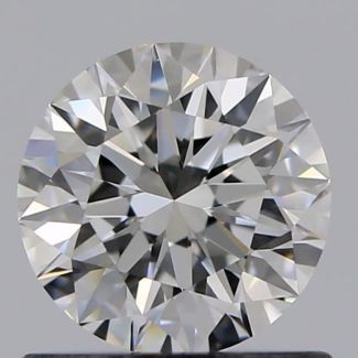 0.70 Carat Round F VVS1 EX GIA Natural Diamond