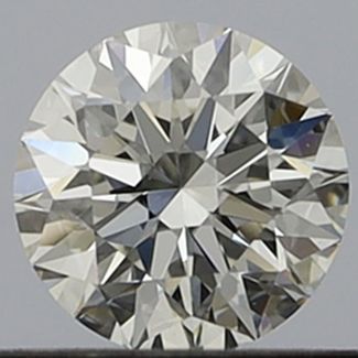 0.34 Carat Round H VVS1 EX GIA Natural Diamond