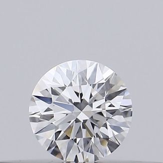 0.19 Carat Round D VVS2 EX GIA Natural Diamond