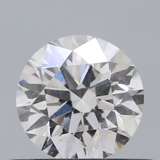 0.42 Carat Round H SI2 EX VG GIA Natural Diamond