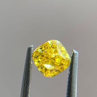 1.0 Carat Cushion Modified Fancy Yellow SI1 - EX GD GIA Natural Diamond