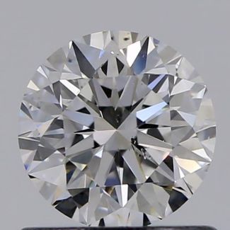 0.70 Carat Round F SI1 VG EX GIA Natural Diamond