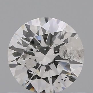 0.50 Carat Round E I2 EX VG GIA Natural Diamond