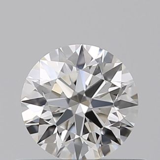 0.41 Carat Round H VVS2 EX GIA Natural Diamond