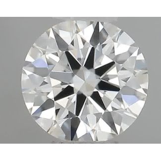 0.41 Carat Round H VVS1 EX GIA Natural Diamond