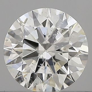 0.51 Carat Round H SI2 EX IGI Natural Diamond