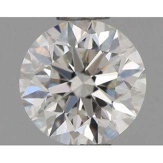 0.46 Carat Round F VVS2 EX GIA Natural Diamond