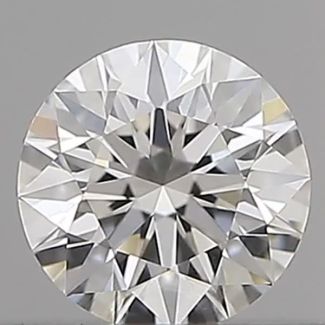 0.26 Carat Round F VVS2 EX GIA Natural Diamond