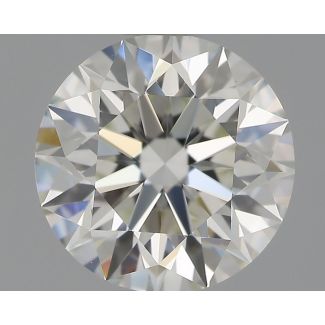 0.91 Carat Round H VVS2 EX GIA Natural Diamond