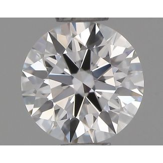 0.46 Carat Round E VVS2 EX GIA Natural Diamond