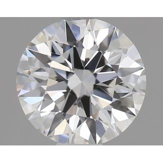 0.41 Carat Round E VVS2 EX GIA Natural Diamond