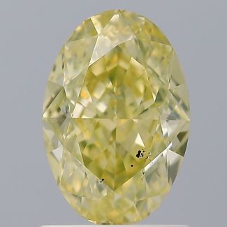 1.19 Carat Oval Fancy Intense Yellow SI1 - EX VG GIA Natural Diamond