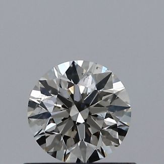 0.50 Carat Round I SI2 VG EX GIA Natural Diamond